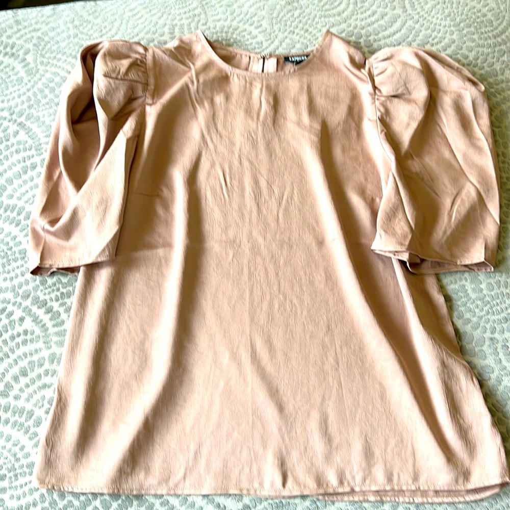 Express champagne blouse size Large. NWT